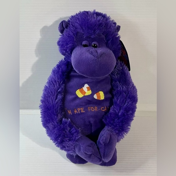 Sugar Loaf Halloween 13” Purple Gorilla I’m Ape For Candy ~Plush Stuffed Toy NWT - Picture 9 of 15